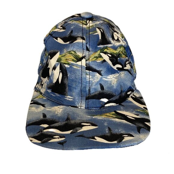 Vintage Orca Killer Whale Made In USA Snapback Hat Infiniti Chic OSFM - Picture 1 of 7